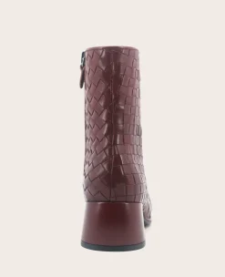 GENTLE SOULS - Elodie Leather Woven Side Zip Boot><noscript><img width=