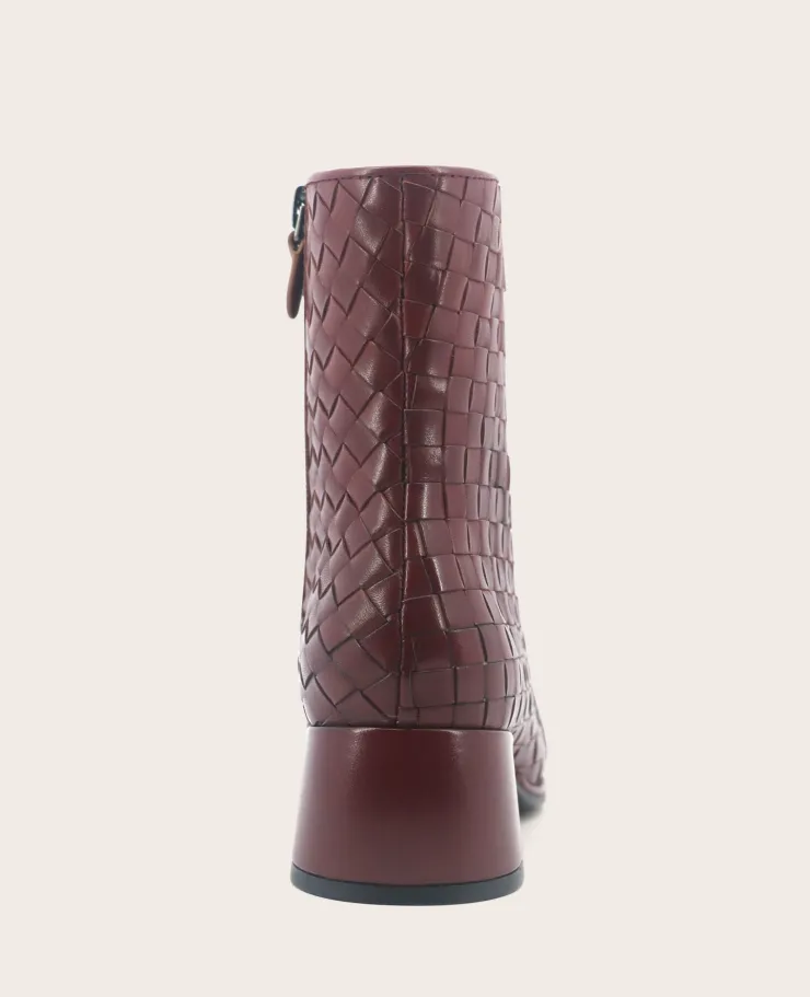 GENTLE SOULS - Elodie Leather Woven Side Zip Boot>Kenneth Cole Discount