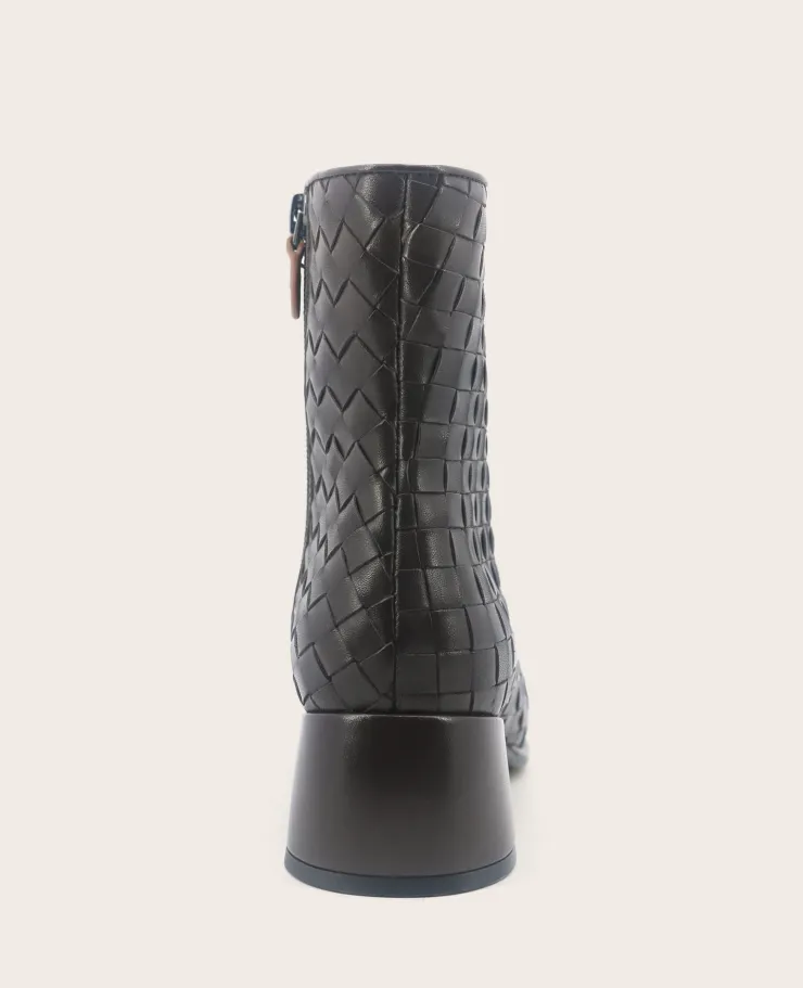 GENTLE SOULS - Elodie Leather Woven Side Zip Boot>Kenneth Cole New