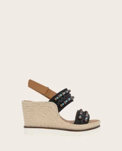 GENTLE SOULS - Evora 2 Leather Espadrille Wedge>Kenneth Cole Clearance