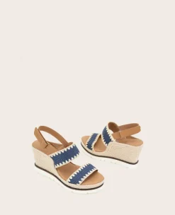 GENTLE SOULS - Evora Textile Espadrille Wedge><noscript><img width=