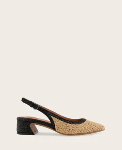 GENTLE SOULS - Georgia Raffia Slingback Heel>Kenneth Cole Outlet