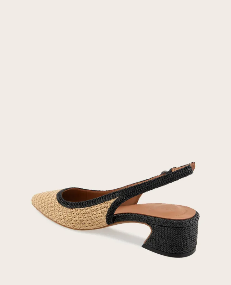 GENTLE SOULS - Georgia Raffia Slingback Heel>Kenneth Cole Outlet