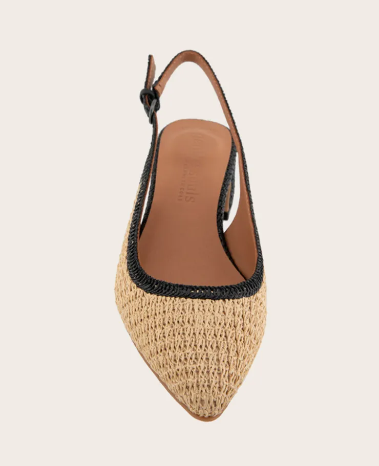 GENTLE SOULS - Georgia Raffia Slingback Heel>Kenneth Cole Outlet