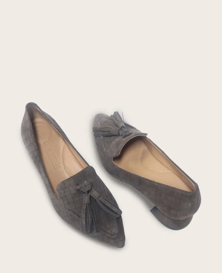 GENTLE SOULS - Glova Embossed Suede Tassel Heel>Kenneth Cole Sale