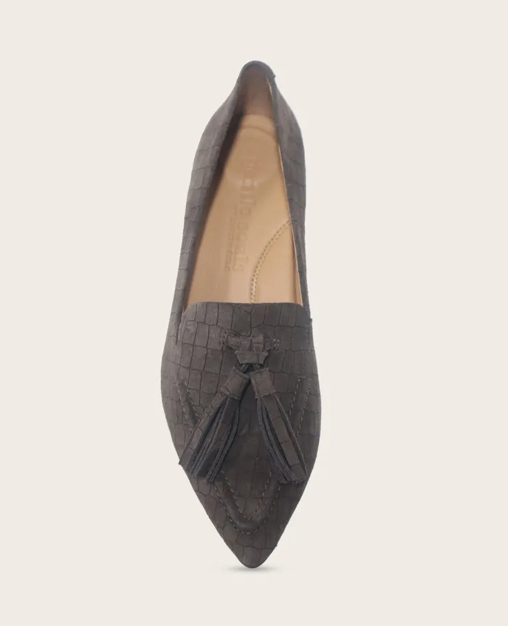 GENTLE SOULS - Glova Embossed Suede Tassel Heel>Kenneth Cole Sale