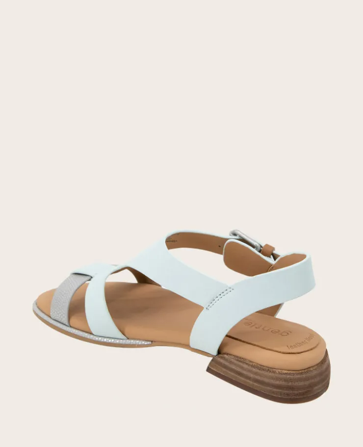 GENTLE SOULS - Haisley Leather Metallic Combo Sandal>Kenneth Cole Sale