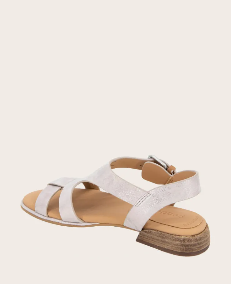 GENTLE SOULS - Haisley Leather Metallic Combo Sandal>Kenneth Cole Discount
