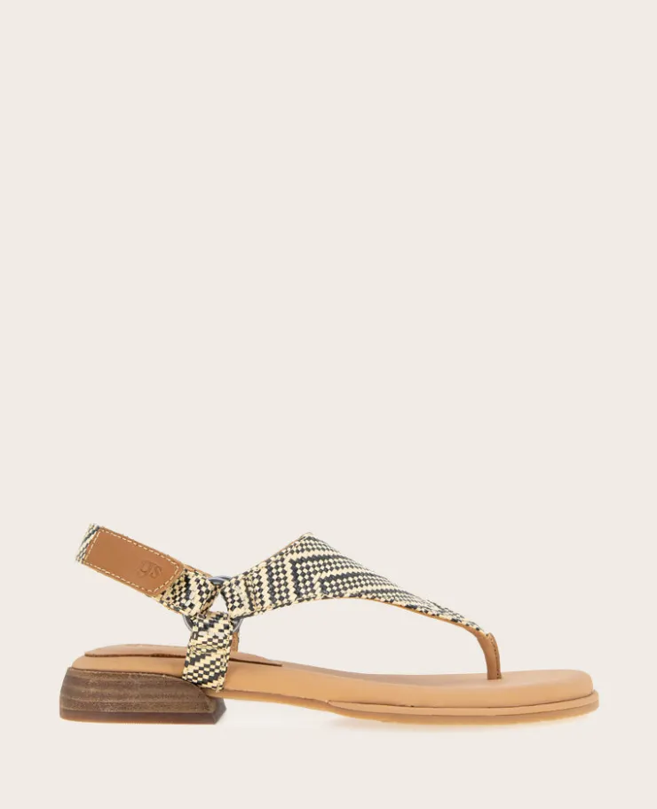 GENTLE SOULS - Holly Raffia Ankle Strap Thong>Kenneth Cole New