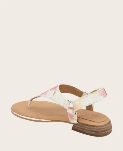 GENTLE SOULS - Holly Suede Floral Ankle Strap Thong><noscript><img width=