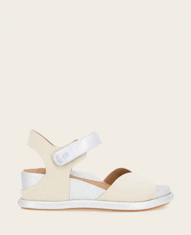 GENTLE SOULS - Jalleen Metallic Combo Ankle Strap Wedge>Kenneth Cole Clearance
