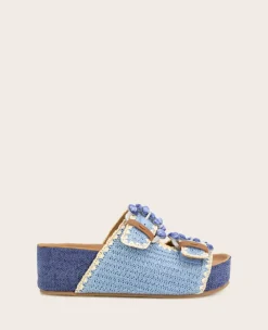 GENTLE SOULS - Kendall Raffia Wrap Buckle Wedge>Kenneth Cole Best