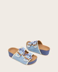 GENTLE SOULS - Kendall Raffia Wrap Buckle Wedge><noscript><img width=