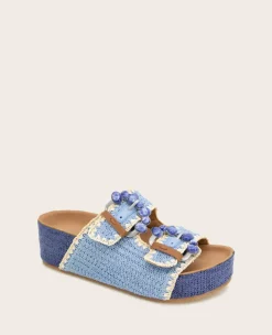 GENTLE SOULS - Kendall Raffia Wrap Buckle Wedge><noscript><img width=