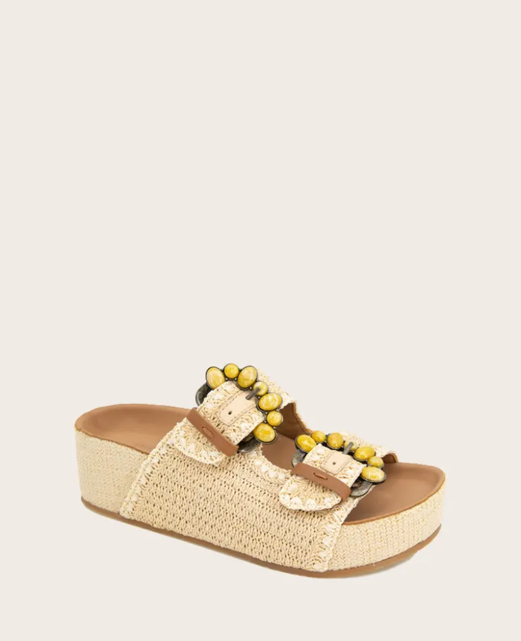GENTLE SOULS - Kendall Raffia Wrap Buckle Wedge>Kenneth Cole New