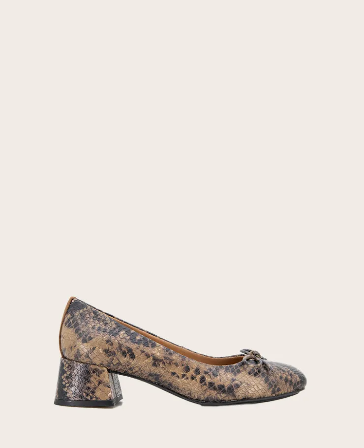 GENTLE SOULS - Lancine Snakeskin Leather Bow Heel>Kenneth Cole New