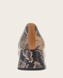 GENTLE SOULS - Lancine Snakeskin Leather Bow Heel><noscript><img width=