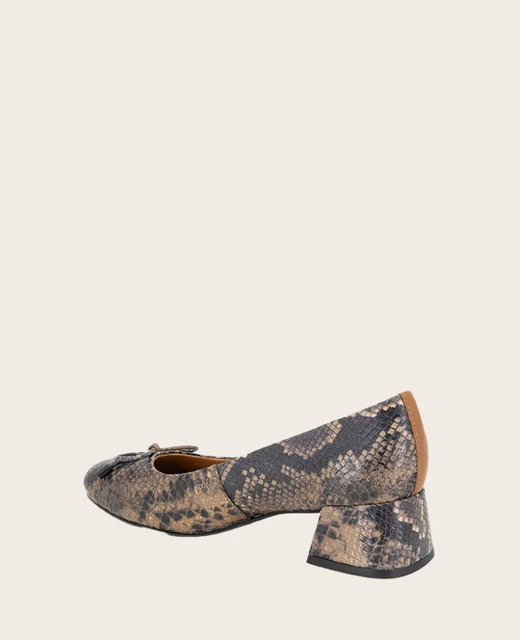 GENTLE SOULS - Lancine Snakeskin Leather Bow Heel>Kenneth Cole New