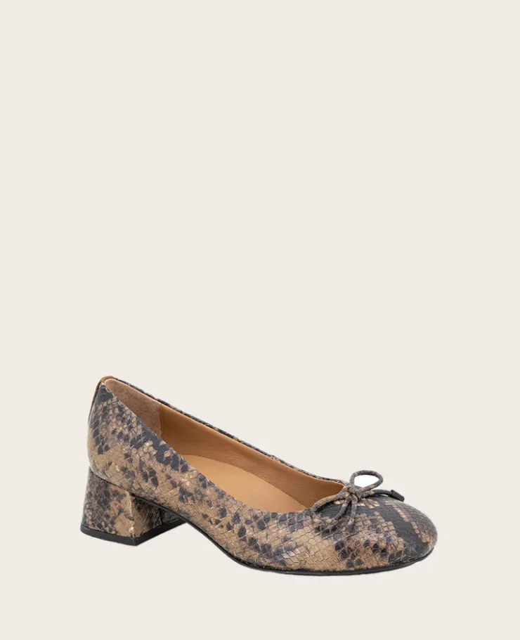 GENTLE SOULS - Lancine Snakeskin Leather Bow Heel>Kenneth Cole New