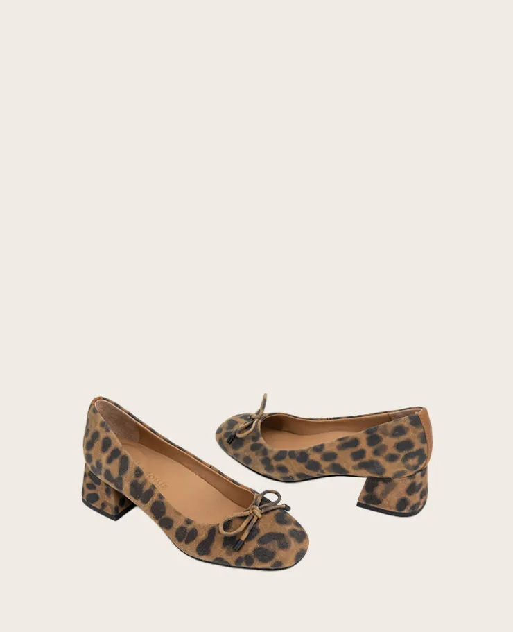GENTLE SOULS - Lancine Suede Leopard Bow Heel>Kenneth Cole
