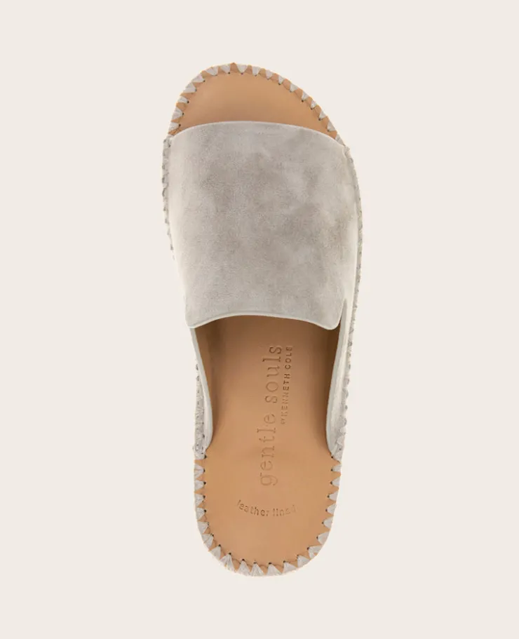 GENTLE SOULS - Leilani Suede Platform Slip On Sandal>Kenneth Cole New