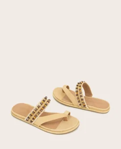 GENTLE SOULS - Lentini Leather Beaded Sandal><noscript><img width=
