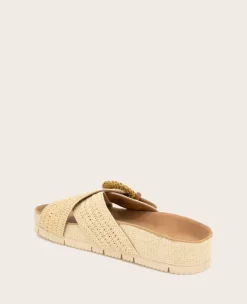 GENTLE SOULS - Louisa X Band Raffia Platform Slip On><noscript><img width=