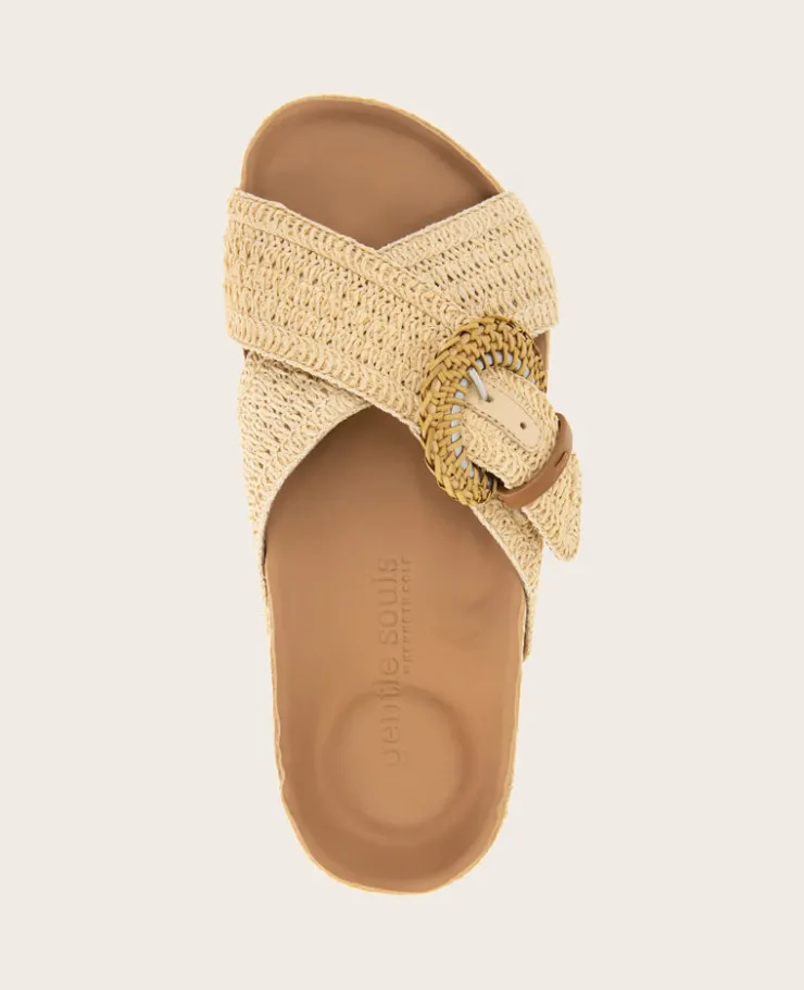 GENTLE SOULS - Louisa X Band Raffia Platform Slip On>Kenneth Cole Discount