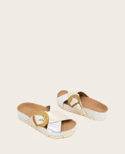 GENTLE SOULS - Louisa X Band Metallic Combo Platform Slip On><noscript><img width=