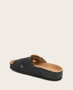 GENTLE SOULS - Louisa X Band Raffia Platform Slip On><noscript><img width=