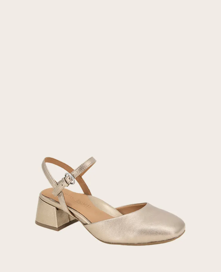 GENTLE SOULS - Lucinda Metallic Closed Toe Strap Sandal>Kenneth Cole Discount