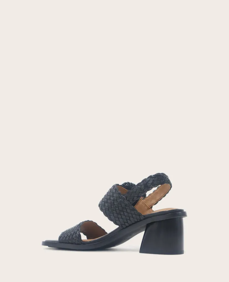 GENTLE SOULS - Madylyn Woven Leather Heel Sandal>Kenneth Cole Online