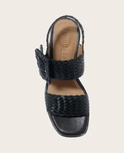GENTLE SOULS - Madylyn Woven Leather Heel Sandal><noscript><img width=