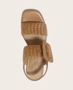 GENTLE SOULS - Madylyn Woven Leather Heel Sandal><noscript><img width=