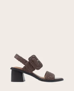 GENTLE SOULS - Madylyn Woven Leather Heel Sandal>Kenneth Cole Sale