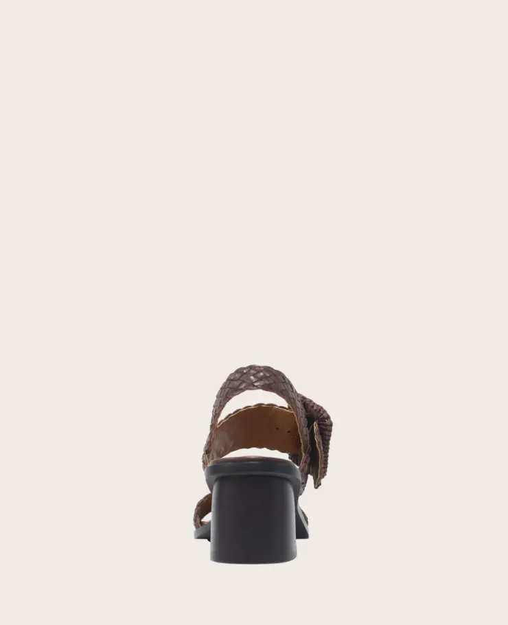 GENTLE SOULS - Madylyn Woven Leather Heel Sandal>Kenneth Cole Sale