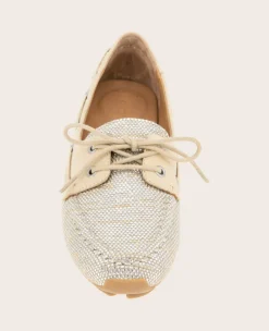 GENTLE SOULS - Marina Metallic Fabric Boat Shoe><noscript><img width=