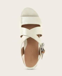 GENTLE SOULS - Mela Metallic Cross Strap Sandal><noscript><img width=