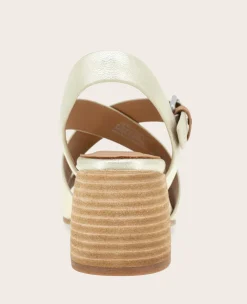 GENTLE SOULS - Mela Metallic Cross Strap Sandal><noscript><img width=