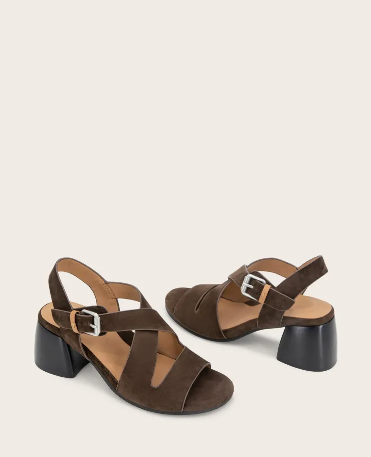 GENTLE SOULS - Mela Suede Cross Strap Sandal>Kenneth Cole Best