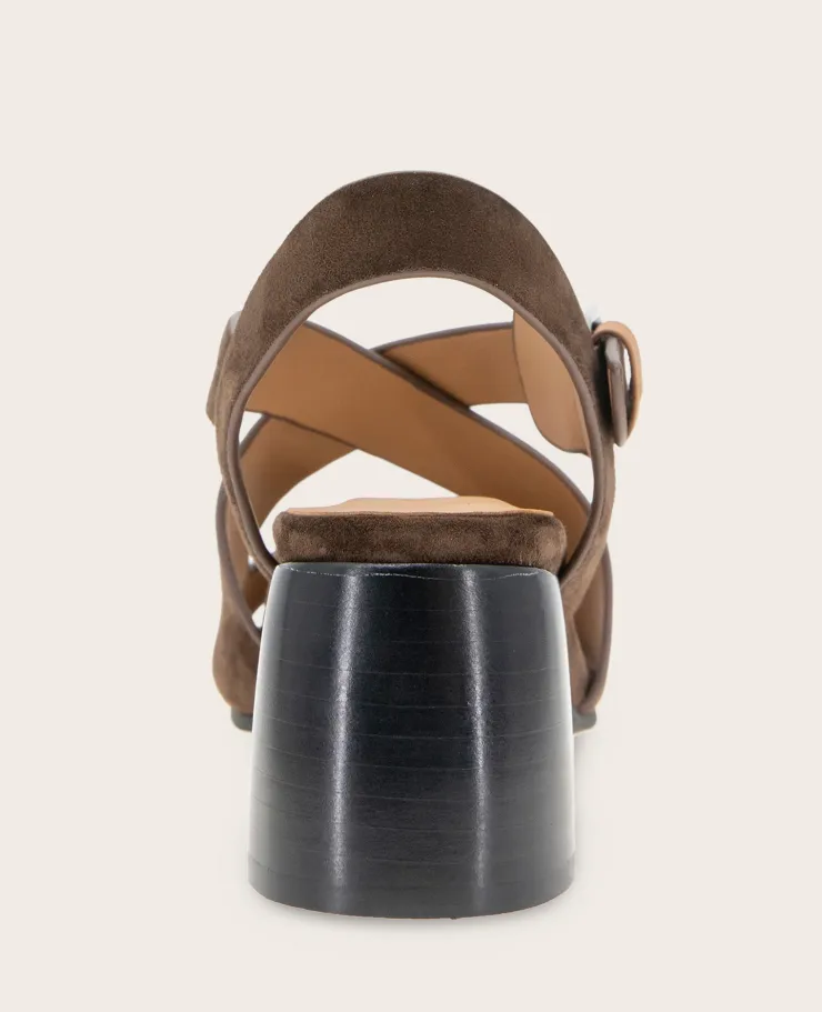 GENTLE SOULS - Mela Suede Cross Strap Sandal>Kenneth Cole Best