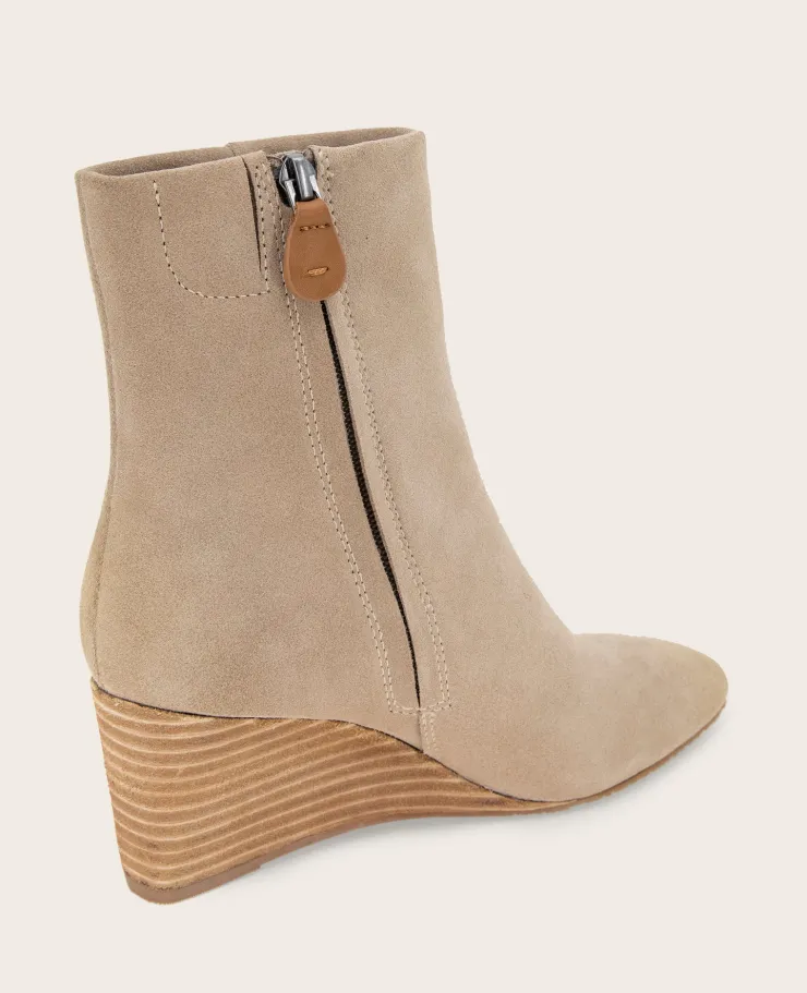 GENTLE SOULS - Nash Suede Side Zip Wedge Bootie>Kenneth Cole