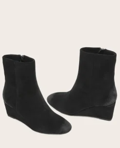 GENTLE SOULS - Nash Suede Side Zip Wedge Bootie><noscript><img width=