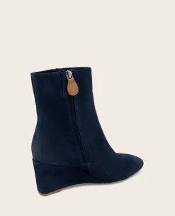 GENTLE SOULS - Nash Suede Side Zip Wedge Bootie><noscript><img width=
