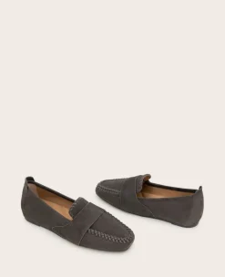 GENTLE SOULS - Sandra Suede Braid Detail Loafer><noscript><img width=