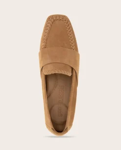 GENTLE SOULS - Sandra Suede Braid Detail Loafer><noscript><img width=