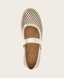 GENTLE SOULS - Sienna Metallic Fish Net Mary Jane Espadrille><noscript><img width=