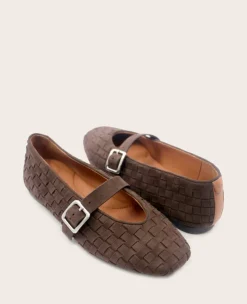 GENTLE SOULS - Winifred Suede Woven Mary Jane Flat><noscript><img width=