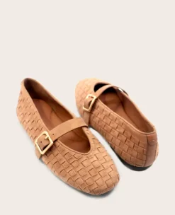 GENTLE SOULS - Winifred Suede Woven Mary Jane Flat><noscript><img width=