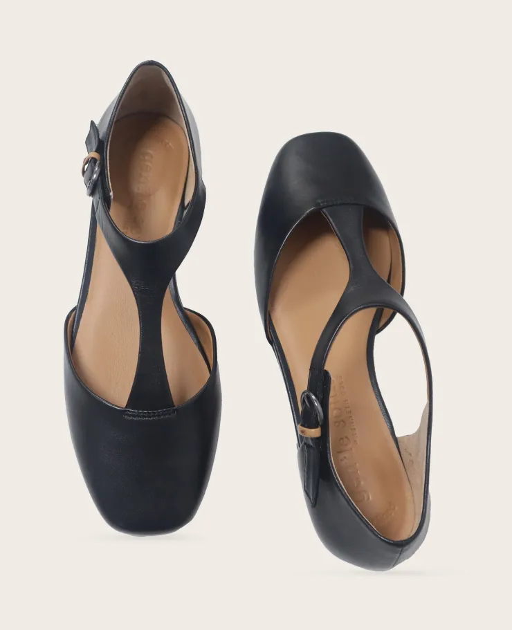 GENTLE SOULS - Wyatt Leather T-Strap Flat>Kenneth Cole Best